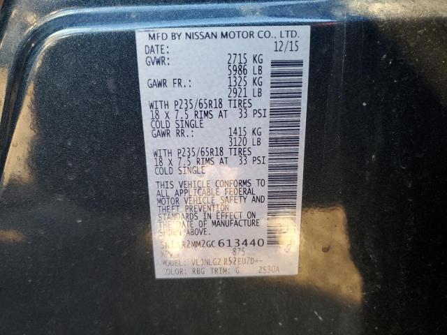 5N1AR2MM2GC613440 - 2016 NISSAN PATHFINDER S 石墨色 照片 12