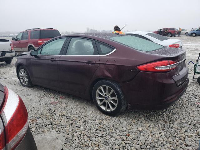 3FA6P0HD2HR394177 - 2017 FORD FUSION SE BURGUNDY photo 2