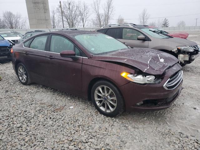 3FA6P0HD2HR394177 - 2017 FORD FUSION SE BURGUNDY photo 4