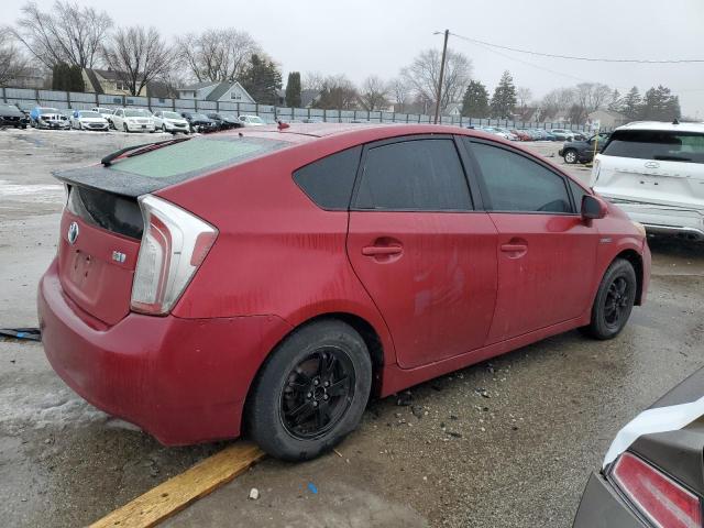 JTDKN3DU2C1529019 - 2012 TOYOTA PRIUS RED photo 3