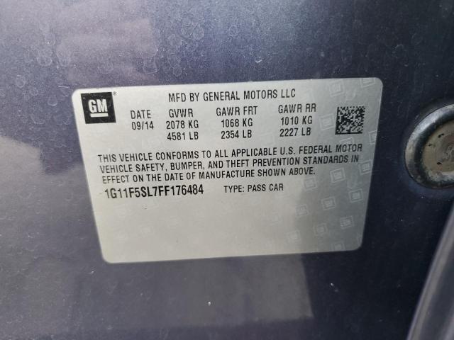 1G11F5SL7FF176484 - 2015 CHEVROLET MALIBU LTZ ლურჯი ფოტო 12