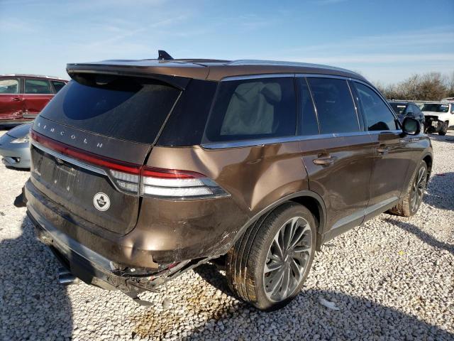5LM5J7WCXNGL07860 - 2020 LINCOLN AVIATOR RESERVE BROWN photo 3