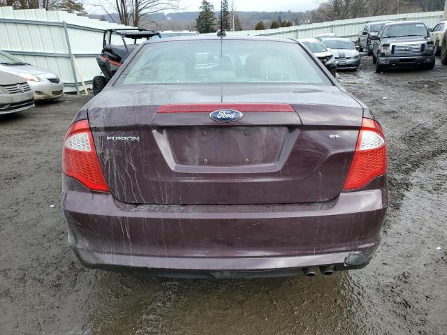 3FAHP0HA6CR424076 - 2012 FORD FUSION SE BURGUNDY photo 6