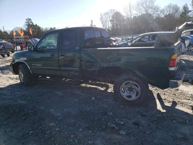 5TBRT34123S332728 - 2003 TOYOTA TUNDRA ACCESS CAB SR5 GREEN photo 2