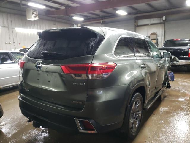 5TDDGRFH9KS054086 - 2019 TOYOTA HIGHLANDER HYBRID LIMITED GREEN photo 3