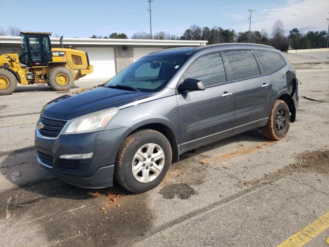 1GNKRFED4EJ113035 - 2014 CHEVROLET TRAVERSE LS GRAY photo 1