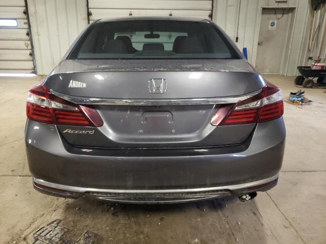 1HGCR2F32HA212261 - 2017 HONDA ACCORD LX GRAY photo 6