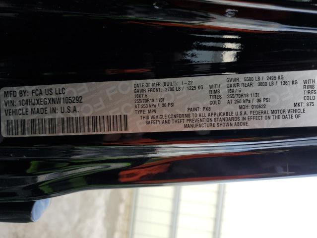 1C4HJXEGXNW105292 - 2022 JEEP WRANGLER U SAHARA BLACK photo 14