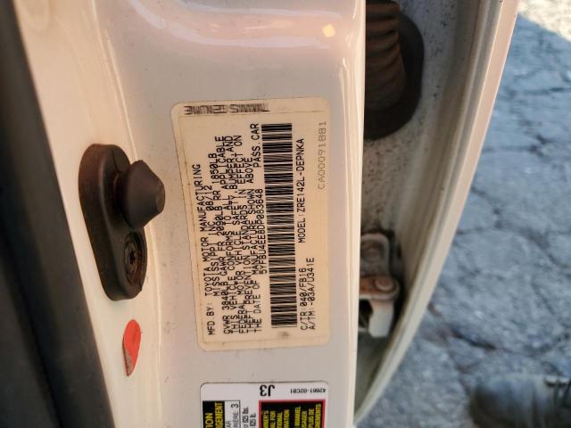 5YFBU4EE8DP083648 - 2013 TOYOTA COROLLA BASE WHITE photo 12