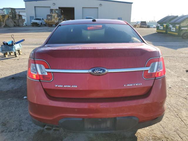1FAHP2FW5AG142901 - 2010 FORD TAURUS LIMITED RED photo 6