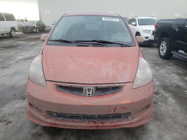 JHMGD37628S806953 - 2008 HONDA FIT SPORT ORANGE photo 5