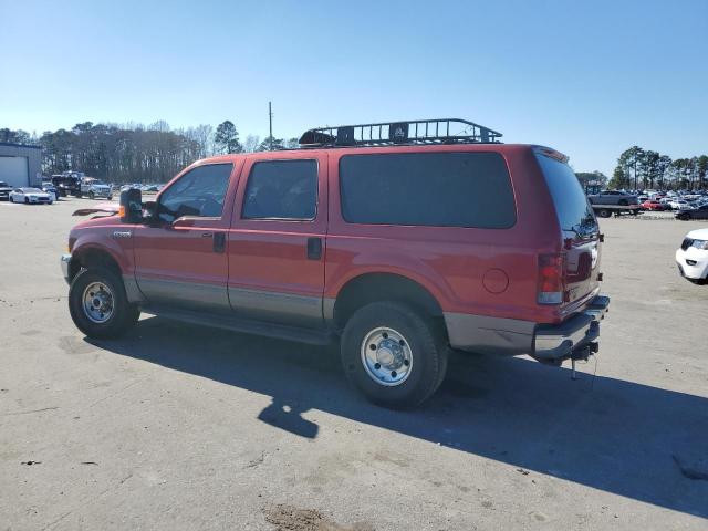 1FMNU41L84ED41273 - 2004 FORD EXCURSION XLT RED photo 2