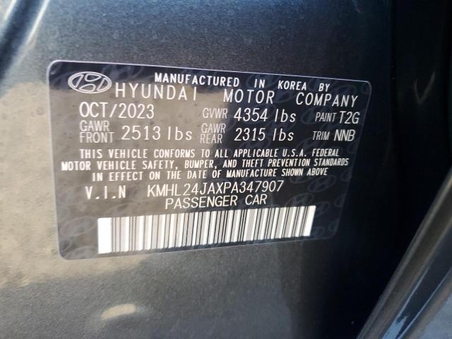 KMHL24JAXPA347907 - 2023 HYUNDAI SONATA SE GRAY photo 12