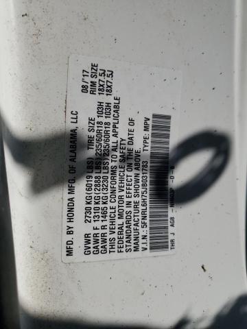 5FNRL6H75JB031783 - 2018 HONDA ODYSSEY EXL WHITE photo 13