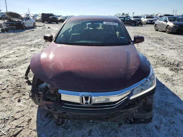 1HGCR2F87HA120381 - 2017 HONDA ACCORD EXL BURGUNDY photo 5