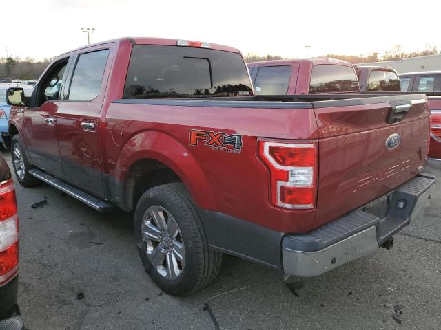 1FTEW1EG3JFA75662 - 2018 FORD F150 SUPERCREW RED photo 2