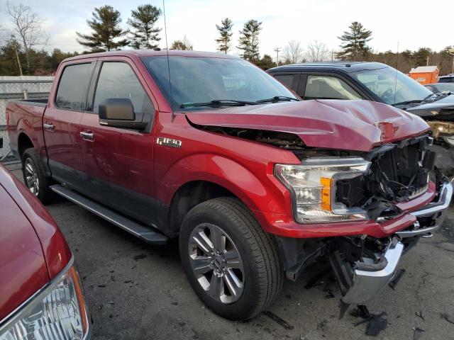 1FTEW1EG3JFA75662 - 2018 FORD F150 SUPERCREW RED photo 4