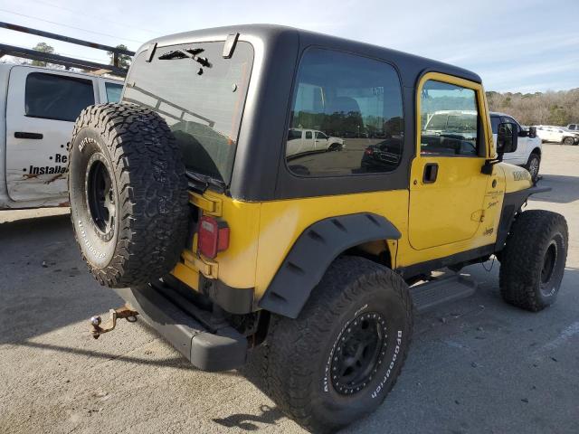 1J4FA49SXYP765166 - 2000 JEEP WRANGLER / SPORT YELLOW photo 3