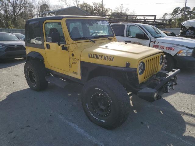 1J4FA49SXYP765166 - 2000 JEEP WRANGLER / SPORT YELLOW photo 4