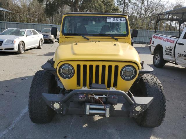 1J4FA49SXYP765166 - 2000 JEEP WRANGLER / SPORT YELLOW photo 5