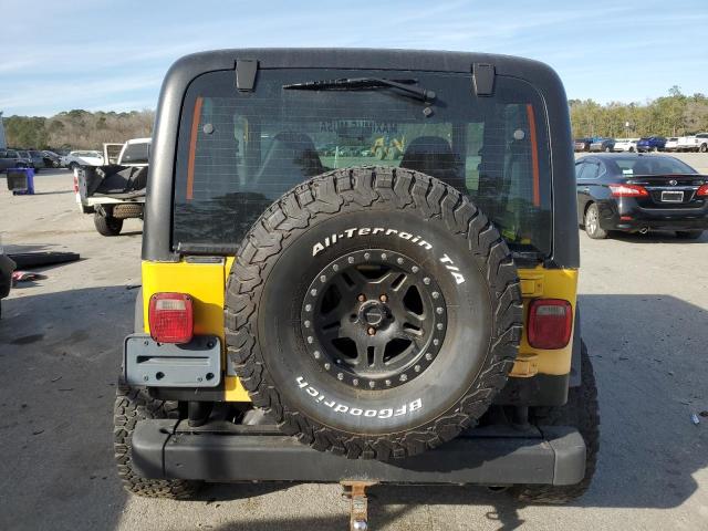 1J4FA49SXYP765166 - 2000 JEEP WRANGLER / SPORT YELLOW photo 6