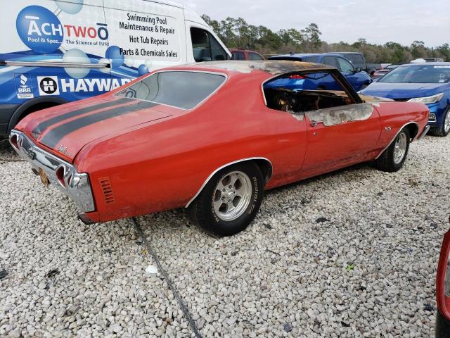 1D37J2R565390 - 1972 CHEVROLET CHEVELLE RED photo 3