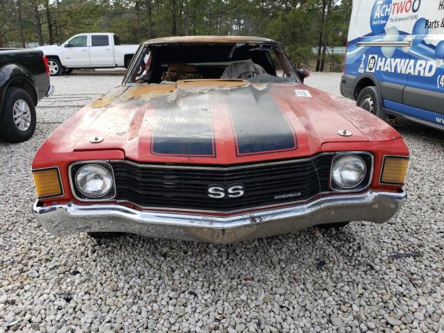 1D37J2R565390 - 1972 CHEVROLET CHEVELLE 红色 照片 5