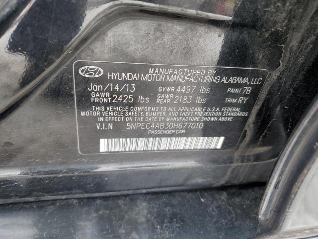 5NPEC4AB3DH677010 - 2013 HYUNDAI SONATA SE BLACK photo 13