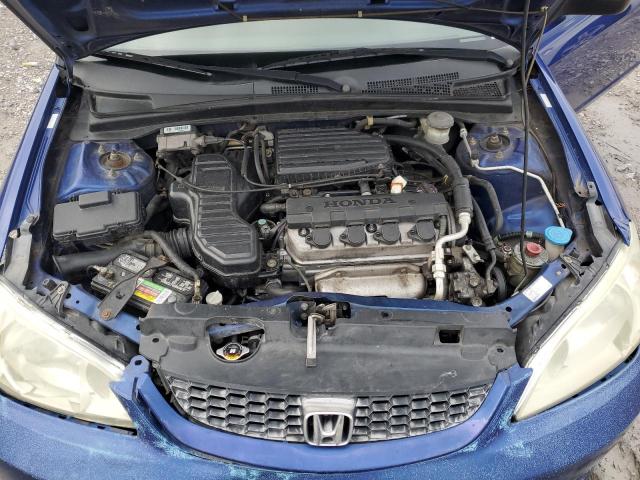 1HGEM22565L052769 - 2005 HONDA CIVIC LX BLUE photo 11