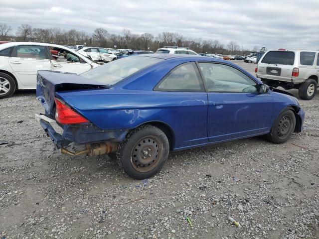 1HGEM22565L052769 - 2005 HONDA CIVIC LX BLUE photo 3