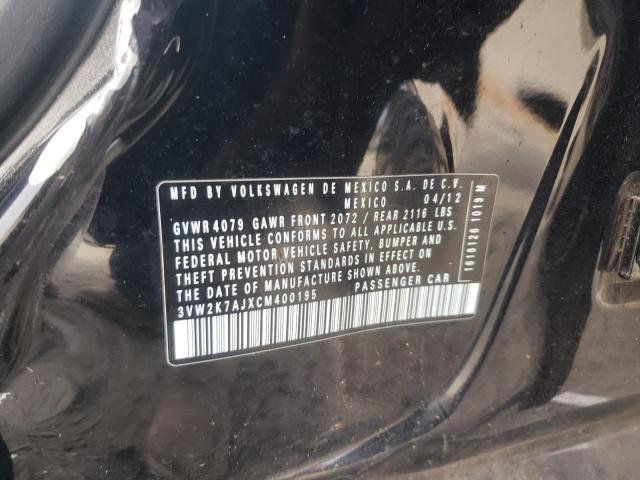 3VW2K7AJXCM400195 - 2012 VOLKSWAGEN JETTA BASE Qara foto 12