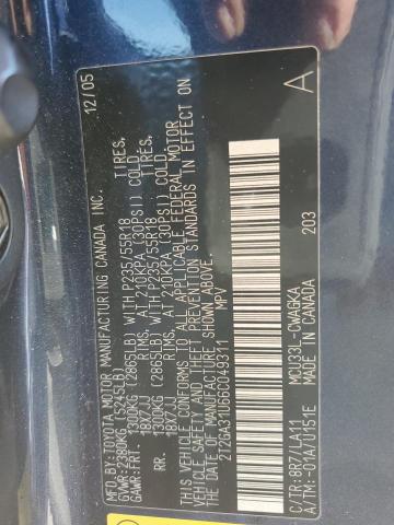 2T2GA31U66C049311 - 2006 LEXUS RX 330 BLUE photo 13