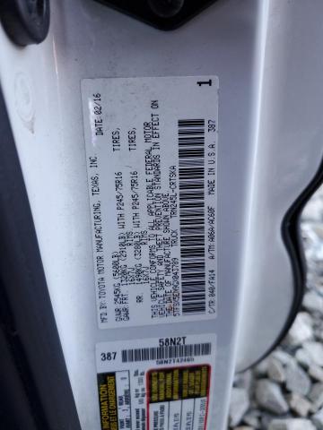 5TFSX5EN9GX043789 - 2016 TOYOTA TACOMA ACCESS CAB თეთრი ფოტო 12