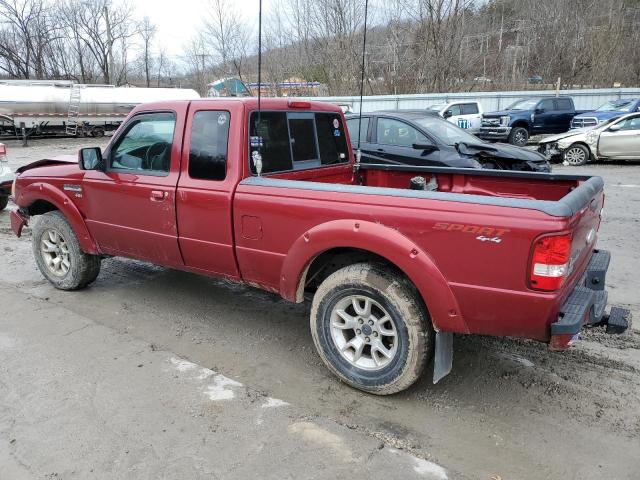 1FTLR4FEXAPA16289 - 2010 FORD RANGER SUPER CAB RED photo 2