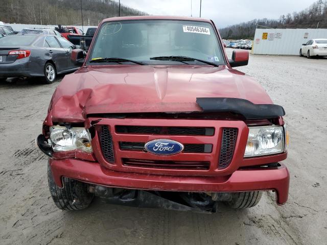 1FTLR4FEXAPA16289 - 2010 FORD RANGER SUPER CAB RED photo 5
