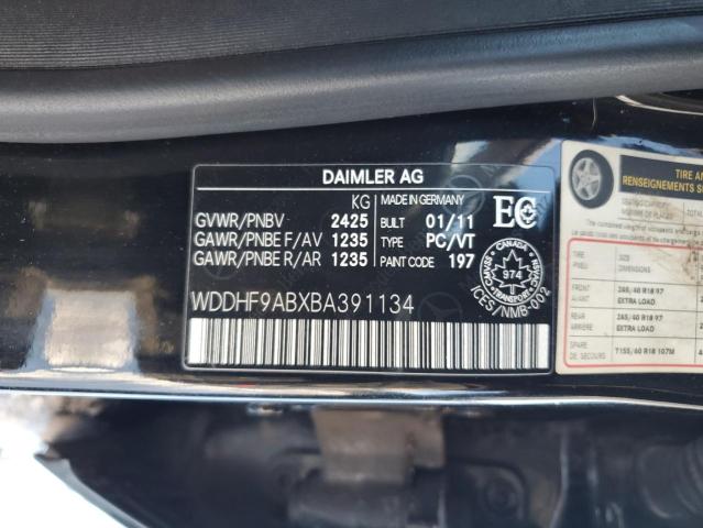 WDDHF9ABXBA391134 - 2011 MERCEDES-BENZ E 550 4MATIC BLACK photo 12