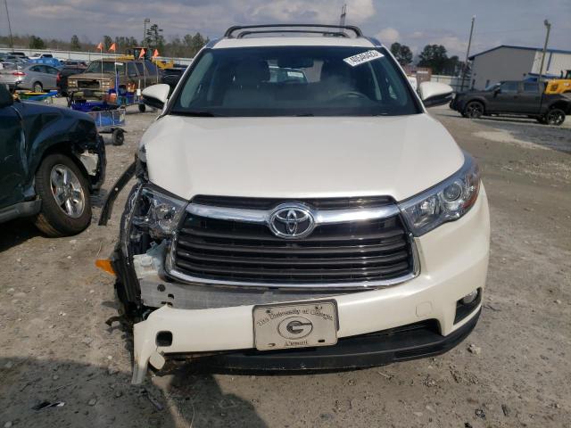 5TDKKRFH0GS157975 - 2016 TOYOTA HIGHLANDER XLE WHITE photo 5