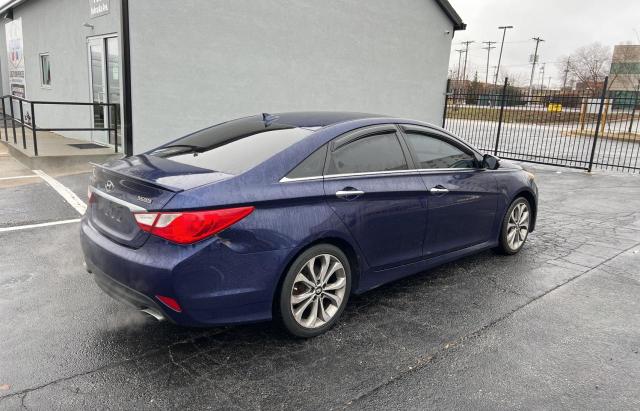 5NPEC4AC6EH910159 - 2014 HYUNDAI SONATA SE BLUE photo 4