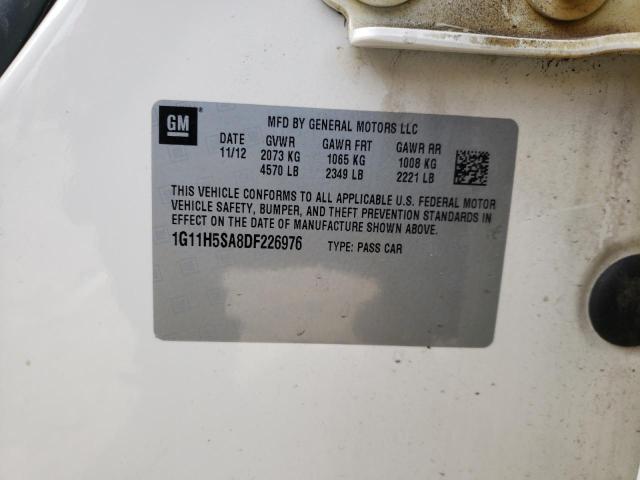 1G11H5SA8DF226976 - 2013 CHEVROLET MALIBU LTZ 白色 照片 12