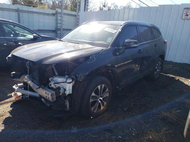 5TDGZRBH8LS516376 - 2020 TOYOTA HIGHLANDER XLE BLACK photo 1