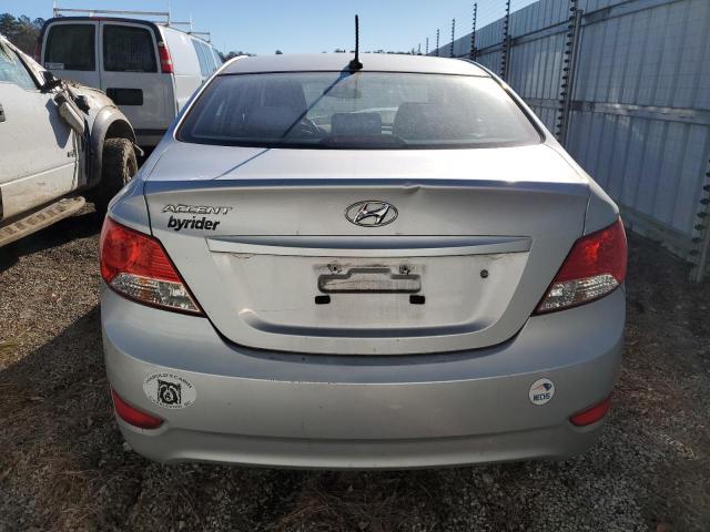 KMHCT4AE3CU139473 - 2012 HYUNDAI ACCENT GLS SILVER photo 6