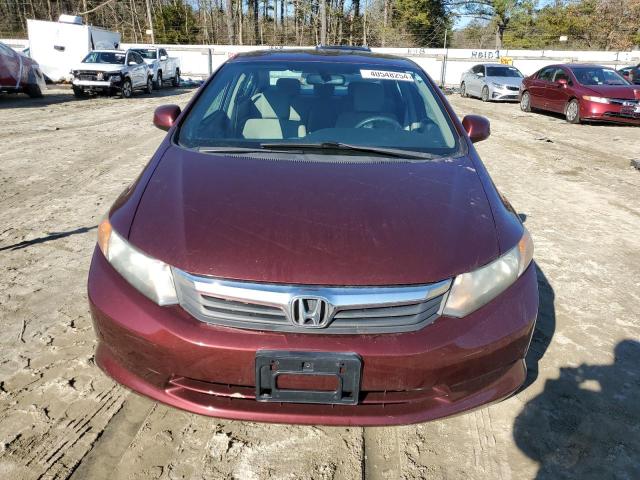 19XFB2F54CE350598 - 2012 HONDA CIVIC LX MAROON photo 5