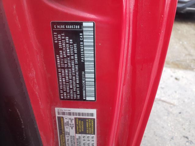 WVWMM7AJ2CW223194 - 2012 VOLKSWAGEN GOLF Կարմիր լուսանկար 12