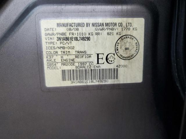 3N1AB61E18L749290 - 2008 NISSAN SENTRA 2.0 BROWN photo 13