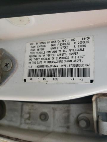 1HGCM66537A045446 - 2007 HONDA ACCORD EX WHITE photo 12