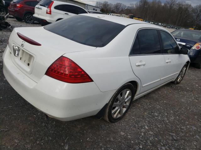 1HGCM66537A045446 - 2007 HONDA ACCORD EX WHITE photo 3