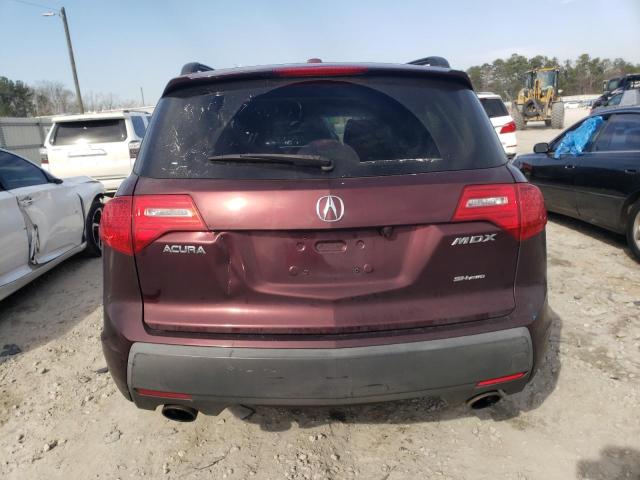 2HNYD28307H517185 - 2007 ACURA MDX TECHNOLOGY BURGUNDY photo 6