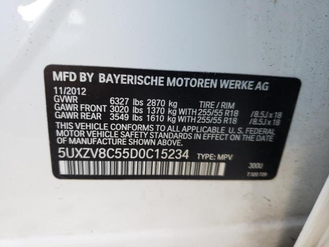 5UXZV8C55D0C15234 - 2013 BMW X5 XDRIVE50I WHITE photo 14