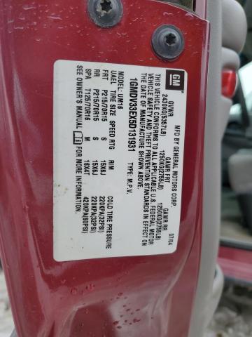 1GMDV33EX5D131931 - 2005 PONTIAC MONTANA LUXURY BURGUNDY photo 13