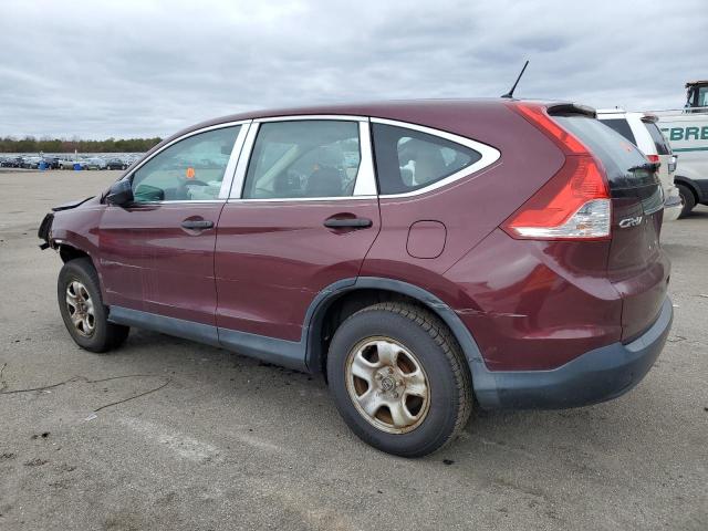 5J6RM4H37EL021249 - 2014 HONDA CR-V LX BURGUNDY photo 2